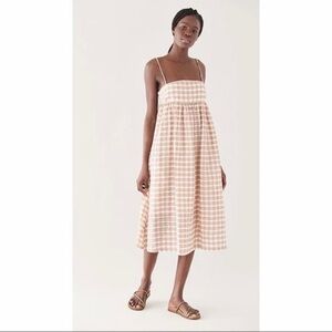 Free People x Autumn Adeigbo Hattie Midi Dress - Plaid NWOT
